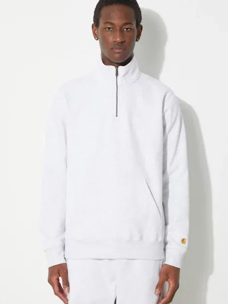 Mikina Carhartt WIP Chase Neck Sweat melanžová šedá