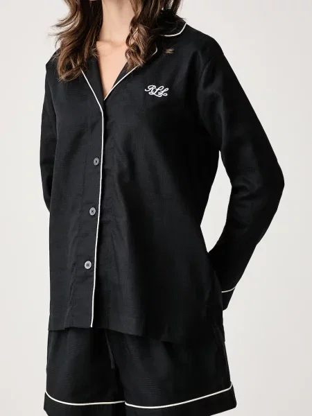 Lauren Ralph Lauren пижама от две части дамска от черно