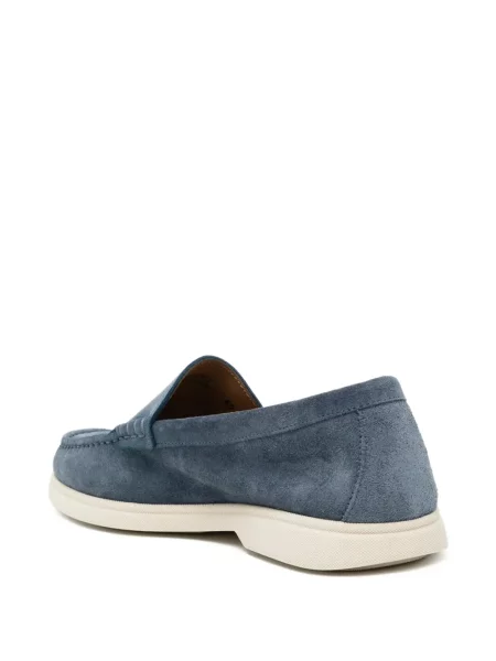Pantofi loafer Boss cu autograf albastru