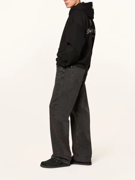 Don't Waste Culture Džíny Lazare Wide Fit washed black černé