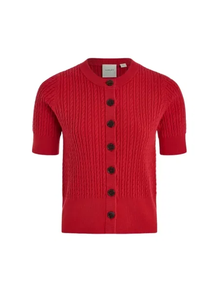 Cardigan Varley tricotate roșu