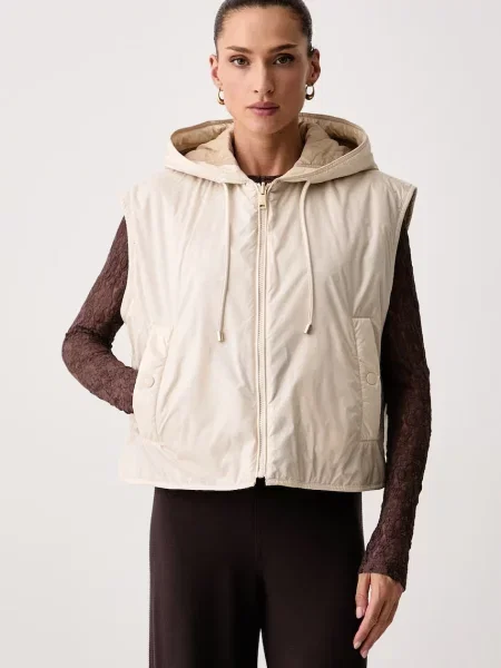 Weekend Max Mara Vestă Accenni deschis bej