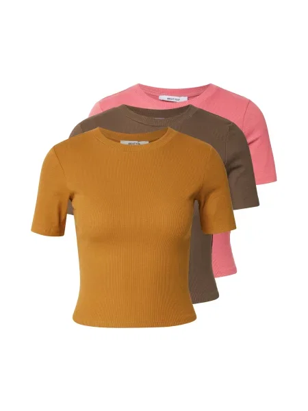 ABOUT YOU Tricou Ella ocru / maro închis roz