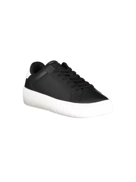 Lniane trampki Tommy Jeans czarne