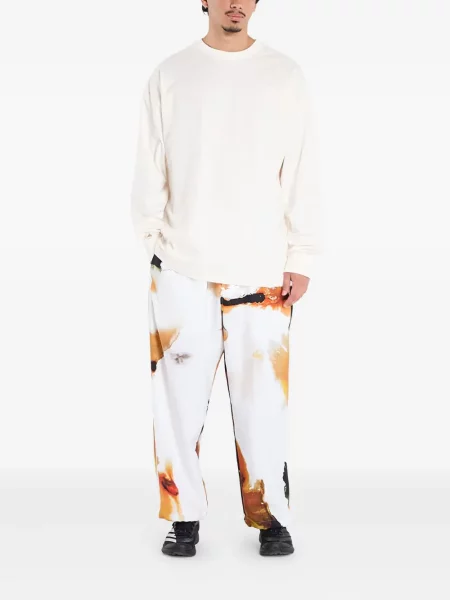 Бягане тениска Adidas с леопардов принт от джърси черно