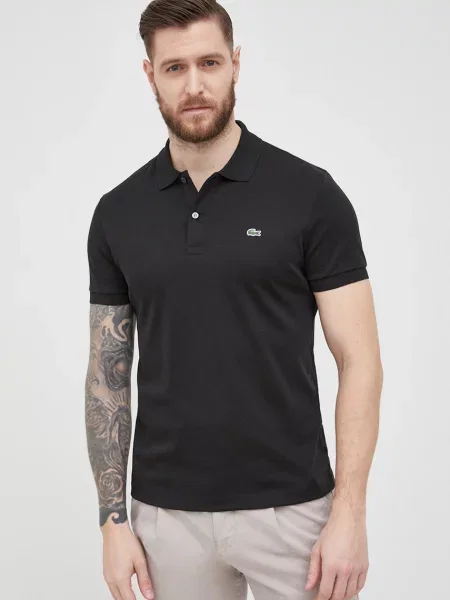 Поло Lacoste черное