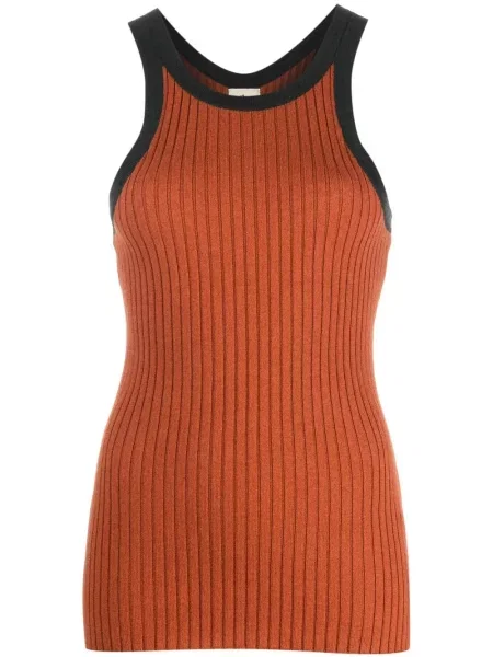 Top Paula tricotate portocaliu