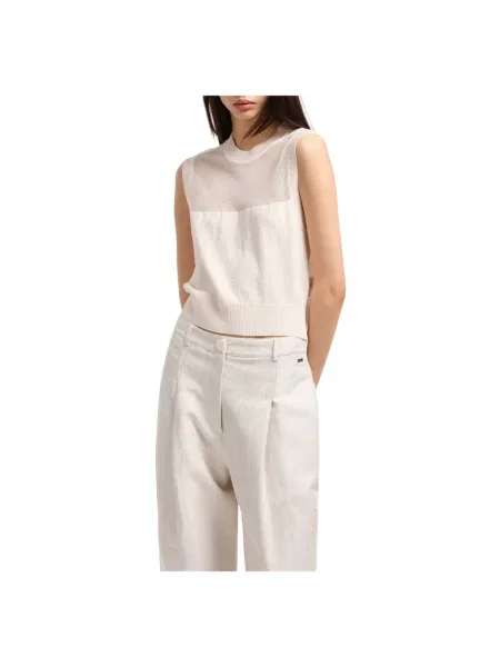Top Armani Exchange beżowy
