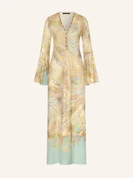 Ana Alcazar Sukienka Z Siateczki Z Kamieniami Ozdobnymi gruen różowa