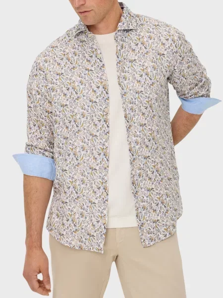 Рубашка Brax бежевая