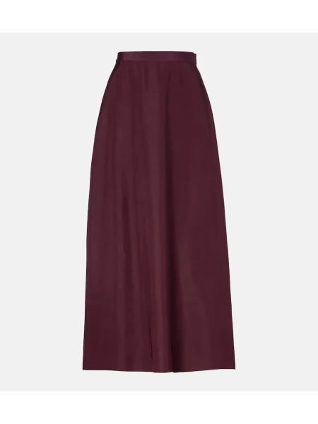 Fusta maxi Fforme din satin bordo