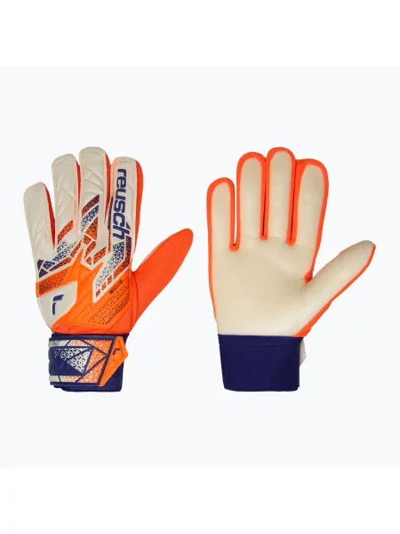 Brankářské rukavice Reusch Attrakt Starter Solid Junior shocking orange/energize blue modré