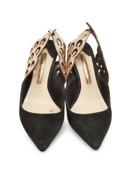 Pantofi cu toc Sophia Webster din piele slingback negru