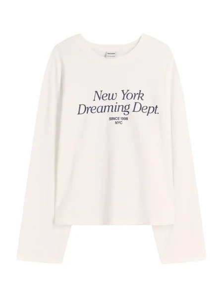 Bershka Majica mornarska bela