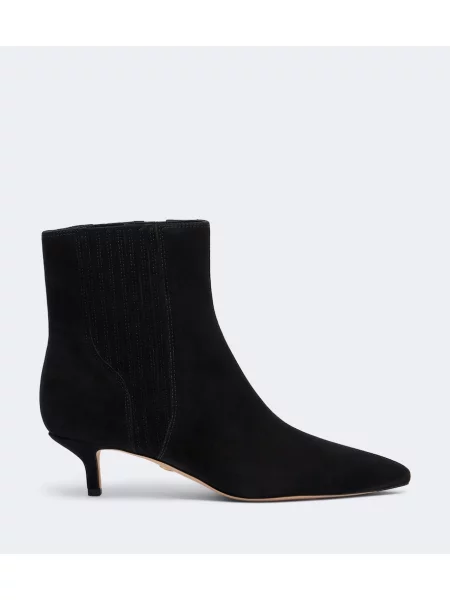 Cizme scurte Veronica Beard din piele de căprioară negru