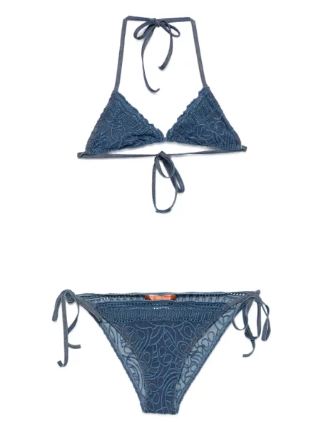 Haftowany bikini Ermanno Scervino niebieski