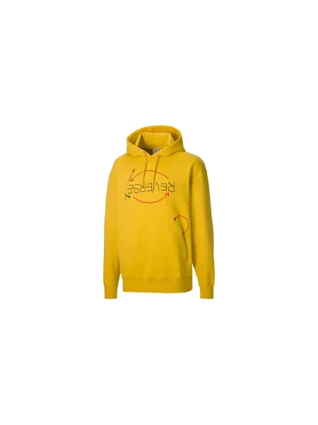 Puma x Michael Lau Reverse Hoodie Mężczyźni Bluzy i bluzy z kapturem Puma Size: XL żółty