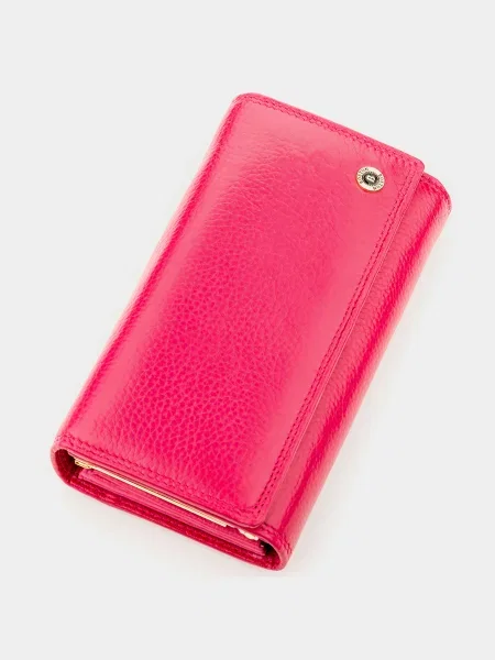 Кожаный кошелек Boston Leather Accessories розовый