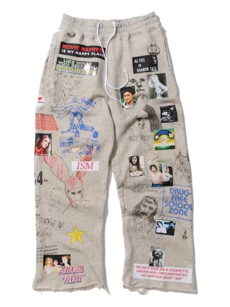 Pantaloni Paly alergare cu cordon gri