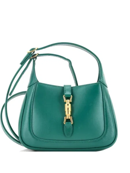 Kožená mini hobo taška Gucci Pre-owned zelená