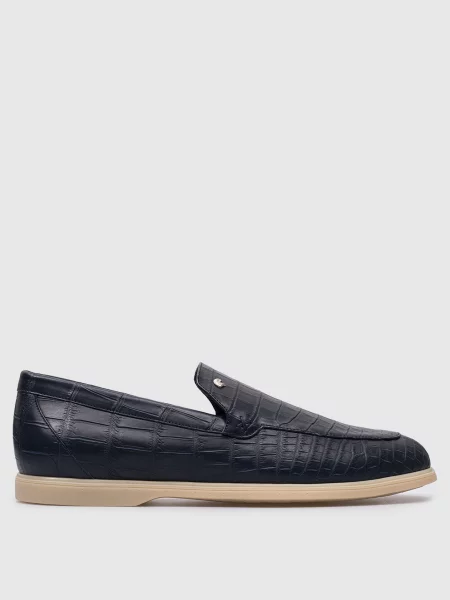 Кожаные лоферы Stefano Ricci синие