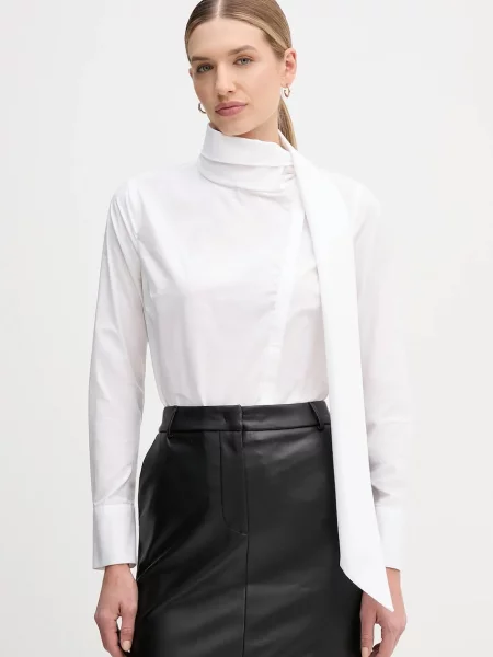 Sandro Ferrone cămașă cu un decolteu legat regular alb