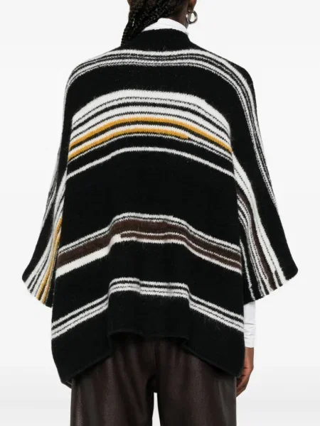 Cardigan Missoni cu dungi cu decolteu în V negru