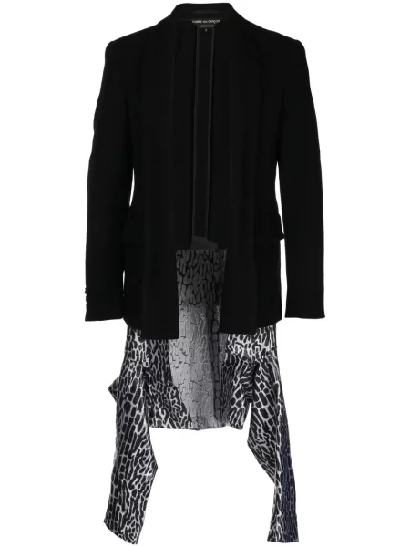 Vlněné asymetrické sako Comme Des Garçons Homme Plus černé