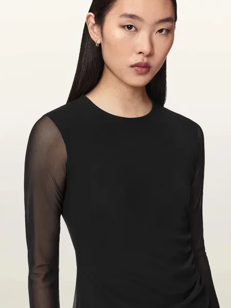 AllSaints рокля RILEY SL черно