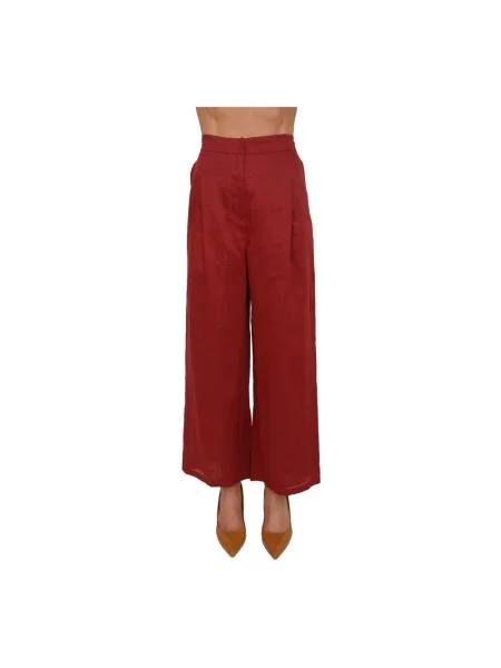 Spodnie Max Mara Studio czerwone
