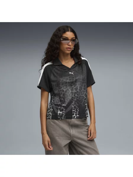 Koszulka piłkarska T7 Leo Luxe o luźnym kroju czarna