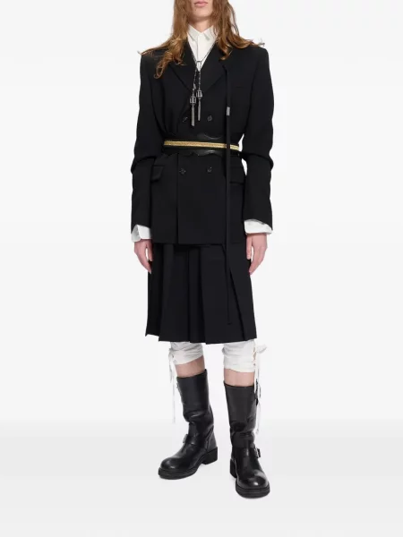 Sacou Ann Demeulemeester cu două rânduri de nasturi negru