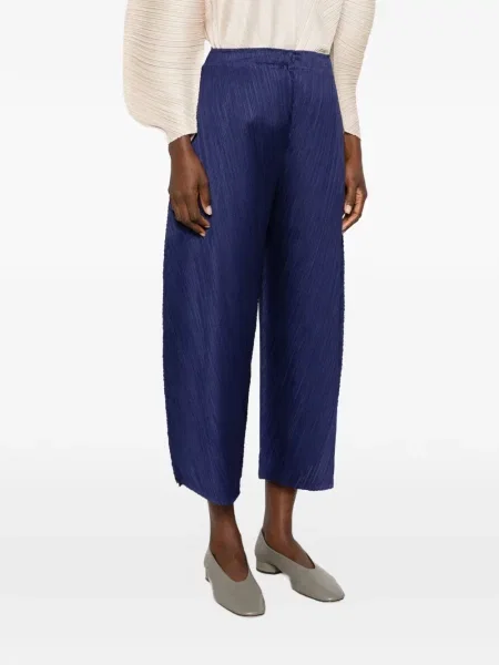 Decupat pantaloni Pleats Please Issey Miyake albastru