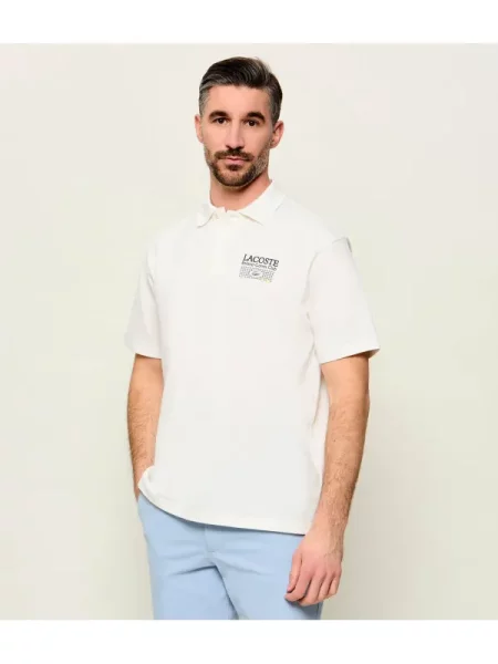 Tricou polo Lacoste alb
