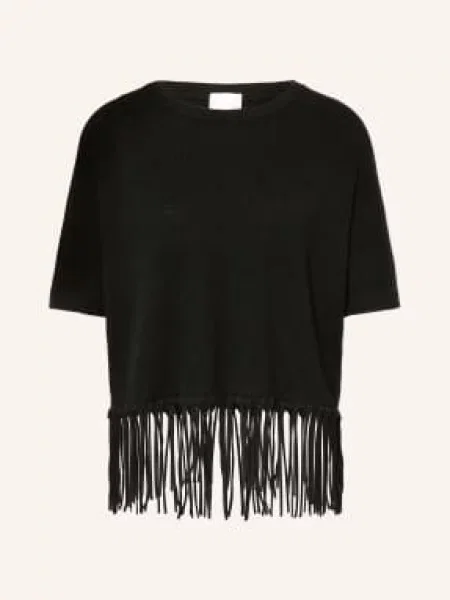 Allude Koszulka Z Dzianiny schwarz czarna