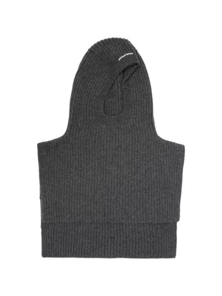 Căciulă Carven tricotate cu glugă gri