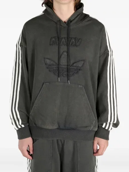 Ριγέ κάλτσες Adidas με κέντημα πράσινο