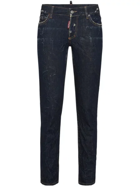 Blugi Dsquared2 cu talie joasă albastru