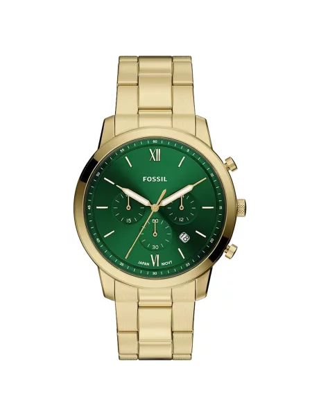 FOSSIL Analógové hodinky NEUTRA zlatá / tmavozelená
