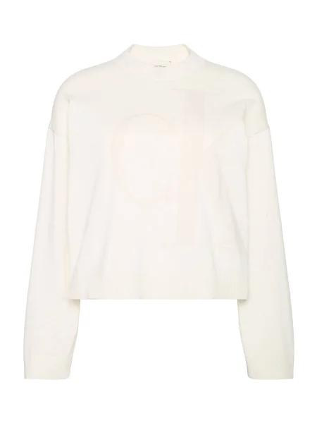 Calvin Klein Jeans Pulover natural alb