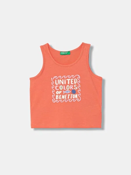 Dětské top United Colors Of Benetton oranžový