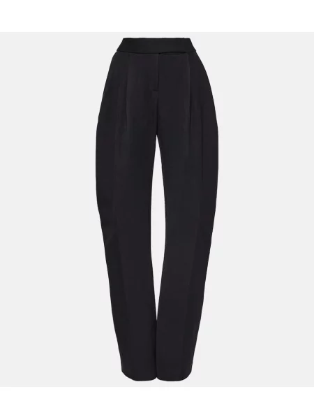 Pantaloni The Attico din satin negru