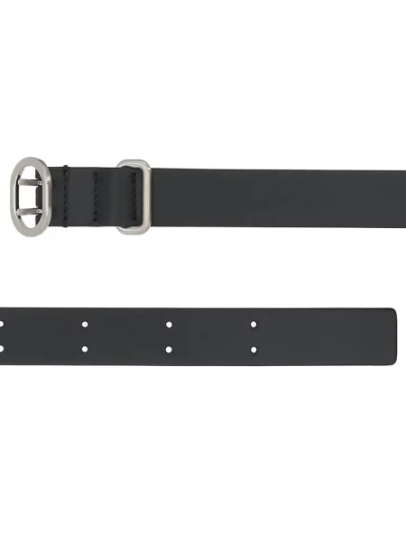 Cu centură curea Jil Sander din piele cu cataramă negru