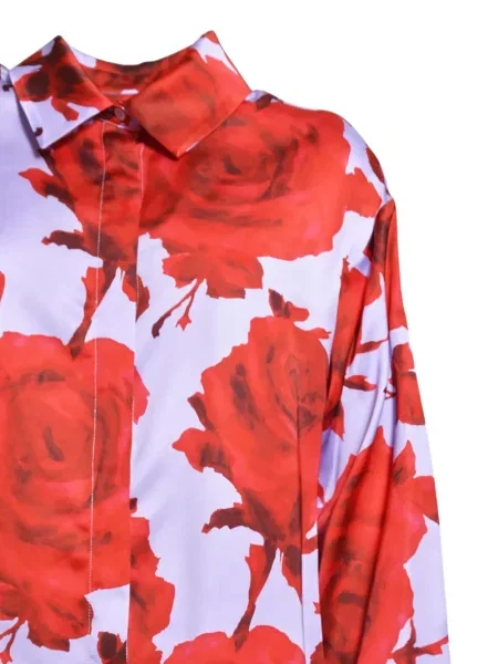 Cămașă Msgm cu model floral cu imagine violet