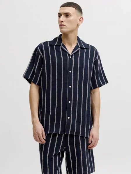 Jack & Jones koszula z krótkim rękawem Jorcoba Mężczyźni S niebieski