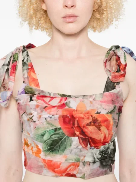 Блуза Alice + Olivia на цветя с принт