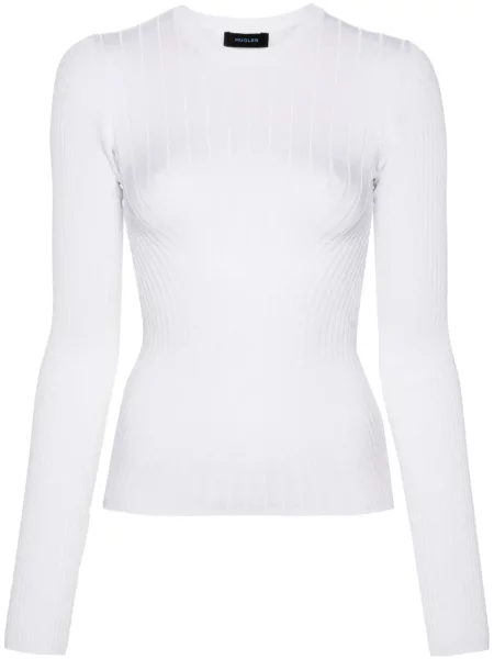 Top Mugler alb
