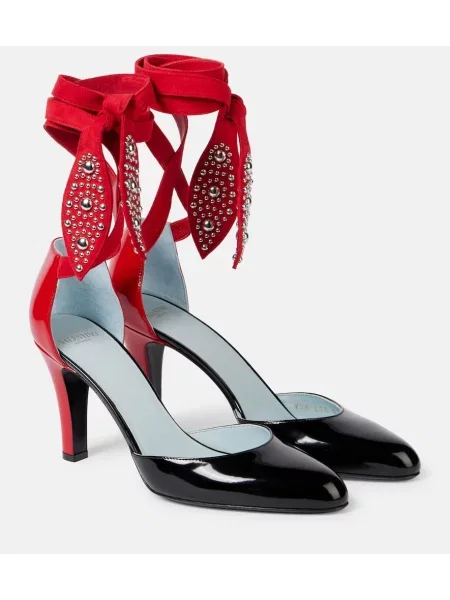 Semišové lodičky Valentino Garavani černé