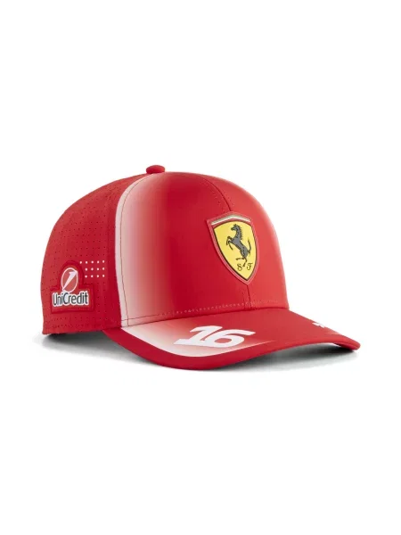 PUMA Czapka bejsbolówka dla młodzieży Scuderia Ferrari Replica Leclerc Akcesoria czerwony