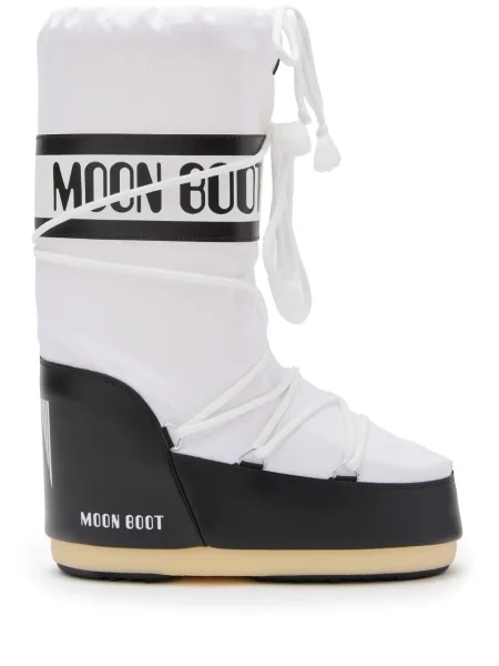 Botine Moon Boot cu imagine alb